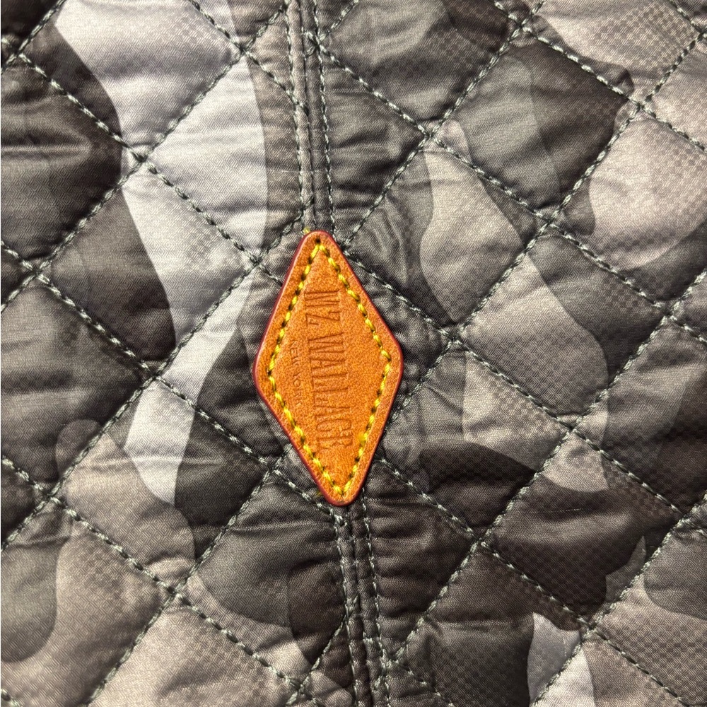 MZ Wallace Metro Quilted Tote in Gray and Brown Camouflage - Picture 8 of 9